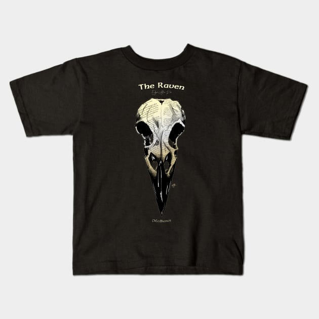 The Raven bone Kids T-Shirt by LittleBastard